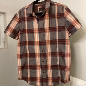 Mens Prana button down short sleeve